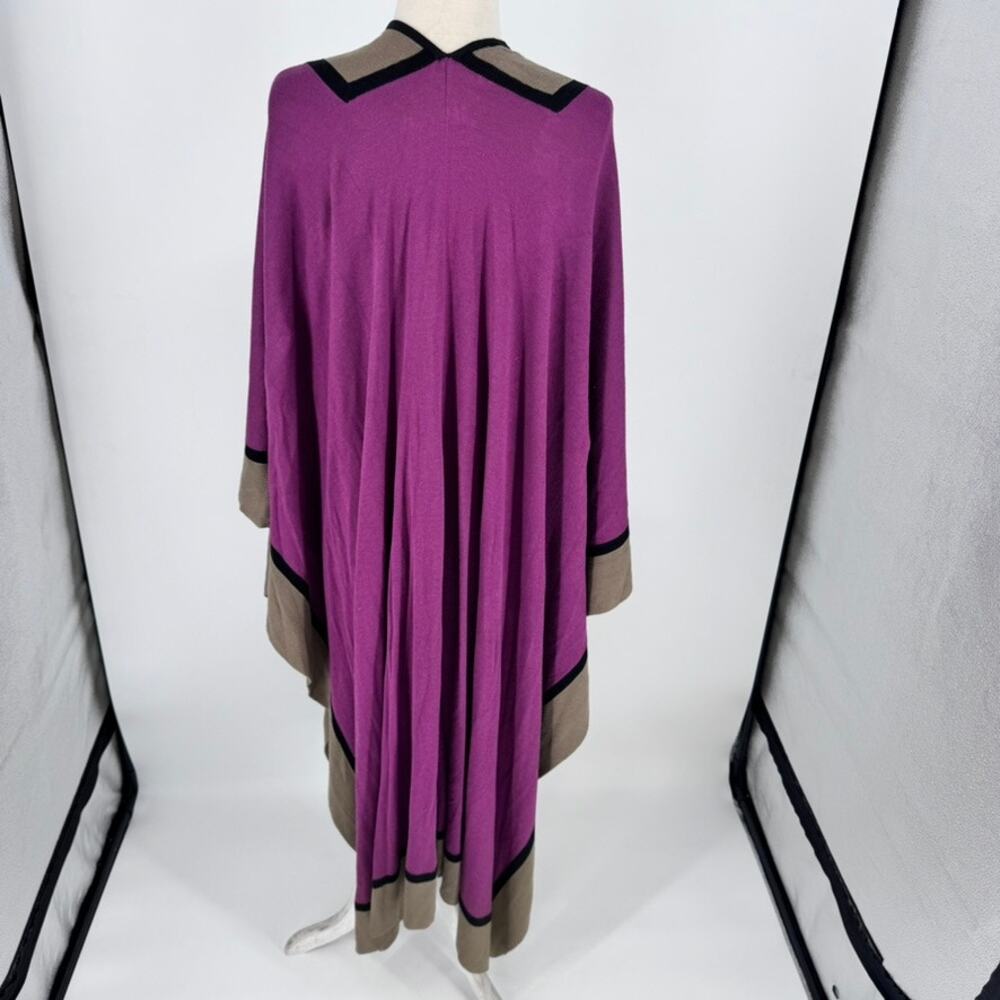 LouLou de la Falaise Missy Wrap Purple Rayon Cotton Long - Picture 3 of 5